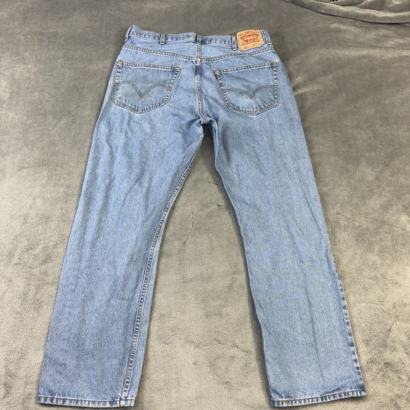 Levis 505 Jeans Mens 36x31 (Actual) Blue Regular Fit Denim Medium Wash Straight - Picture 11 of 16